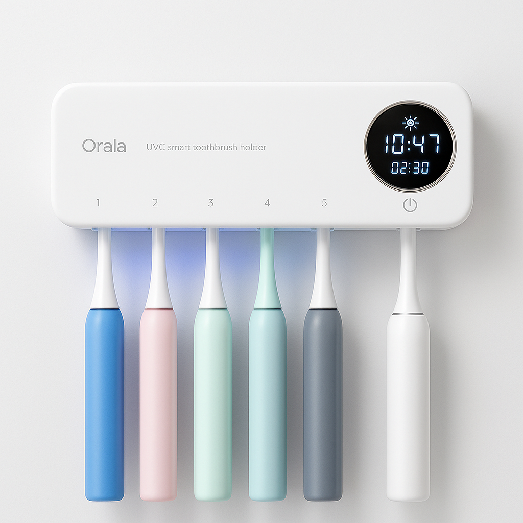 The Orala Family Pro: Complete 5-Brush Protection System with Smart Display